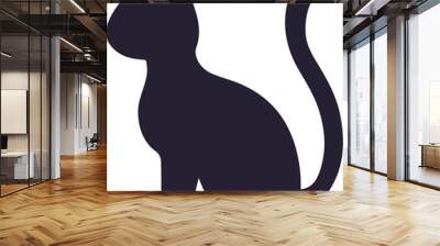 Cat standing silhouette  Wall mural