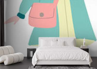 Girl Fashion Illustration Wall mural