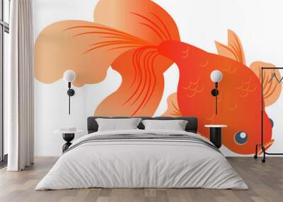 Goldfish gradient icon Wall mural