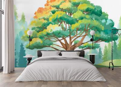 landscape with tree Wall mural