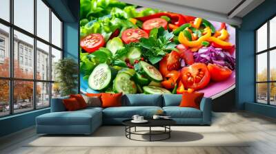 fresh vegetable salad Wall mural