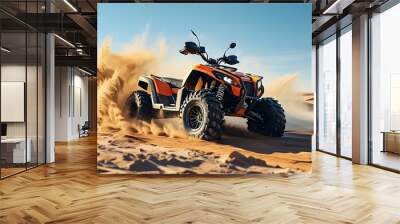 quad bike on the beach Wall mural