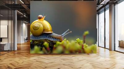 snail on a board Wall mural