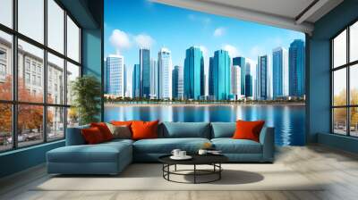 Stunning view of modern urban skyline Wall mural