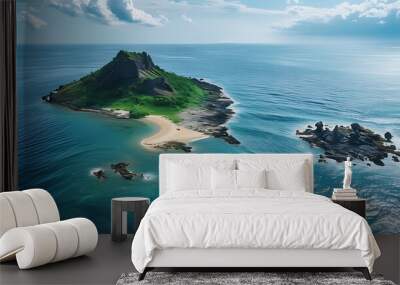 Stunning views of island and sea, explore natural beauty Wall mural