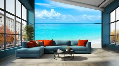 Summer beach beauty, serene coastline, tropical vacation time. Wall mural