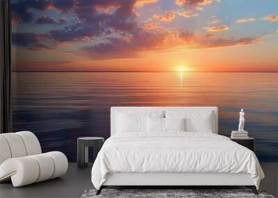 sunset in the sea Wall mural