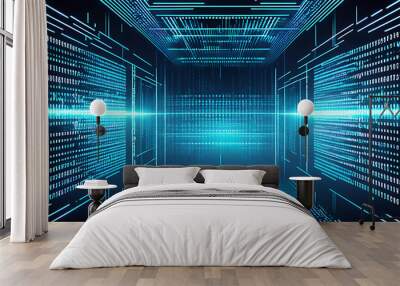 Tech Future Vibe, Binary Coding World Wall mural