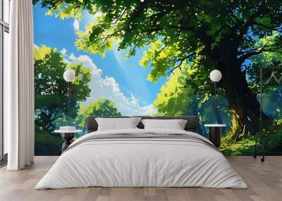 tree in the sky Wall mural