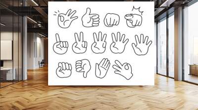 Hand icon Wall mural