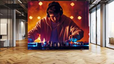 Nightlife Rhythm: The DJ’s Symphony Wall mural