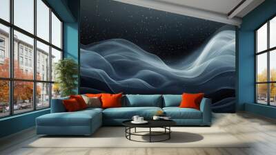 Serene Gradient with Flowing Stars Wall mural