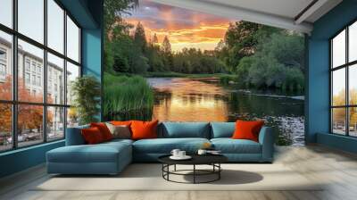 River Wall mural