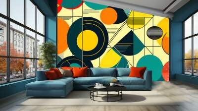 seamless pattern with circles Wall mural