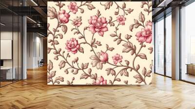 seamless pattern with flowers	 Wall mural