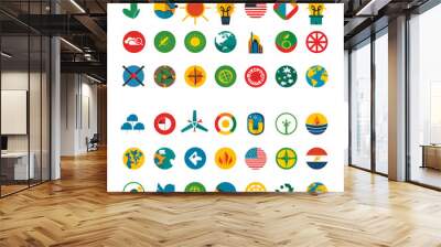 A cute logo set Wall mural