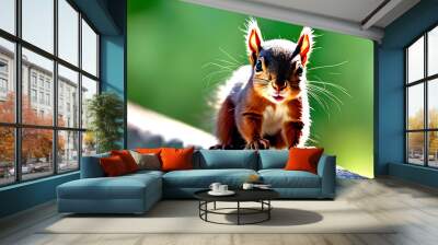 a cute squirrel Wall mural