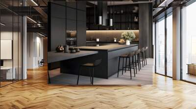 modern kitchen interior Wall mural