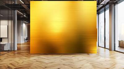 A shiny golden metal texture background with soft reflections, perfect for adding a touch of luxury and elegance to your designs Wall mural