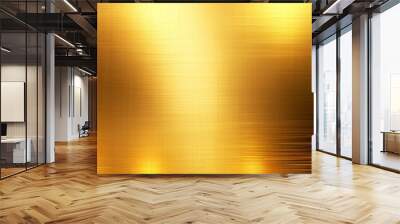 A shiny golden metal texture background with soft reflections, perfect for adding a touch of luxury and elegance to your designs Wall mural