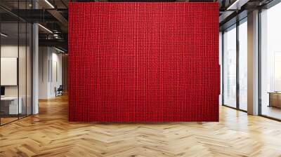 Red background, solid color red fabric texture Wall mural