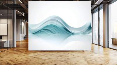 abstract blue waves made by midjourney Wall mural