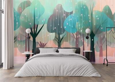 autumn forest landscape Wall mural