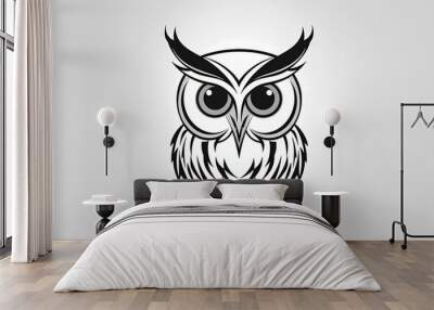 head of an owl Wall mural