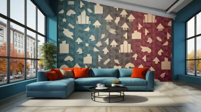 military pattern Wall mural