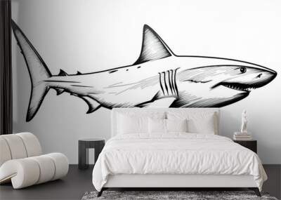 shark vector Wall mural