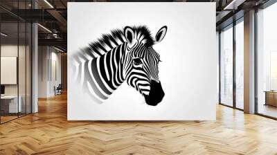 zebra head vector Wall mural