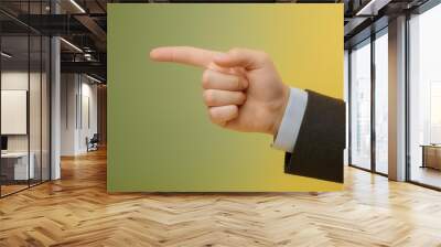 Lecturer's finger pointing to blackboard for explanation Wall mural