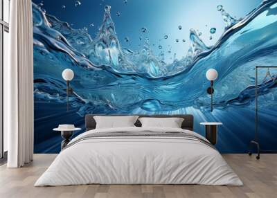 Wave sound of water molecules Wall mural