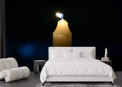 candle lights in the dark Wall mural