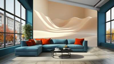 abstract background with waves Wall mural