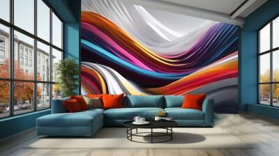 abstract colorful wave background Wall mural