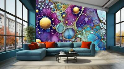 background with circles Wall mural