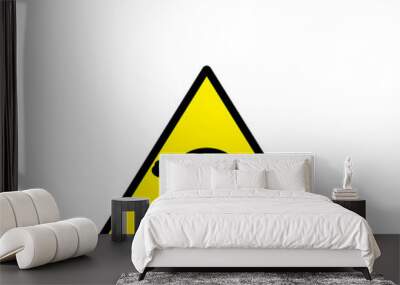 hazard sign / transparent background Wall mural