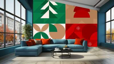 Vector illustration of Christmas pattern. Wall mural