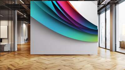 A minimalist 3D rendering of a gradient mesh background, with smooth transitions between colors and a sleek, modern look, perfect for a contemporary PPT cover. Wall mural