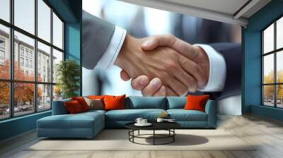 handshake between two professionals Wall mural