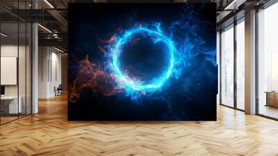 make a similar small circular blue mana energy aura Wall mural