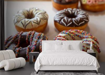 a donut dessert on display Wall mural