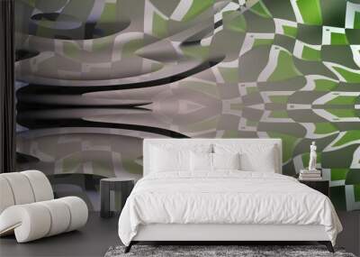 Background Abstract with Gradient Texture and 3D Geometric Pattern, Minimalist, Modern Design in Light and Dark Tones, Featuring Soft and Elegant Elements, Futuristic Fabric and Paper Banner Poster Wall mural